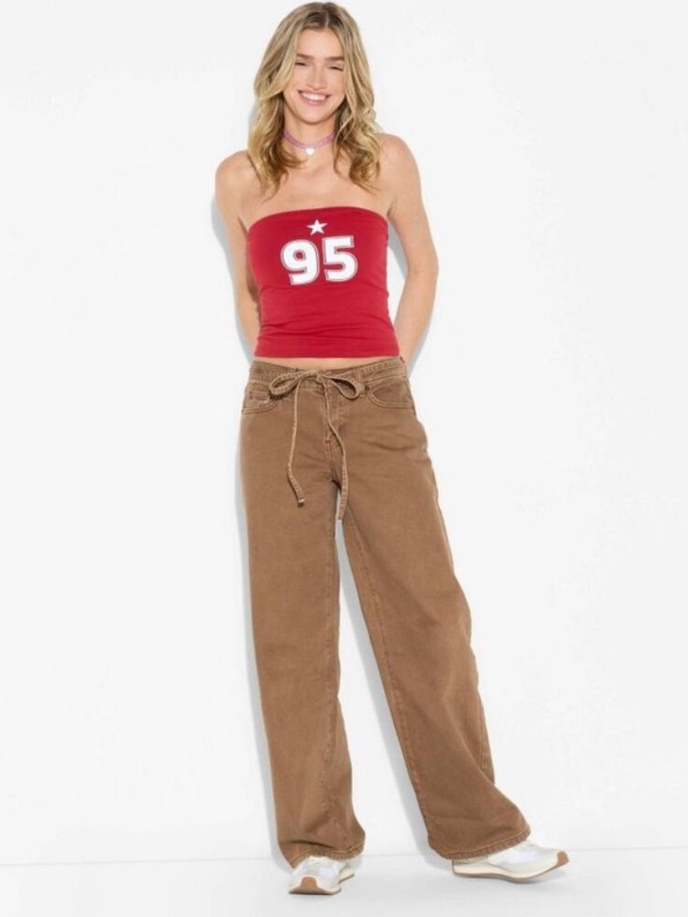 wild fable Wide Leg Pants in Brown